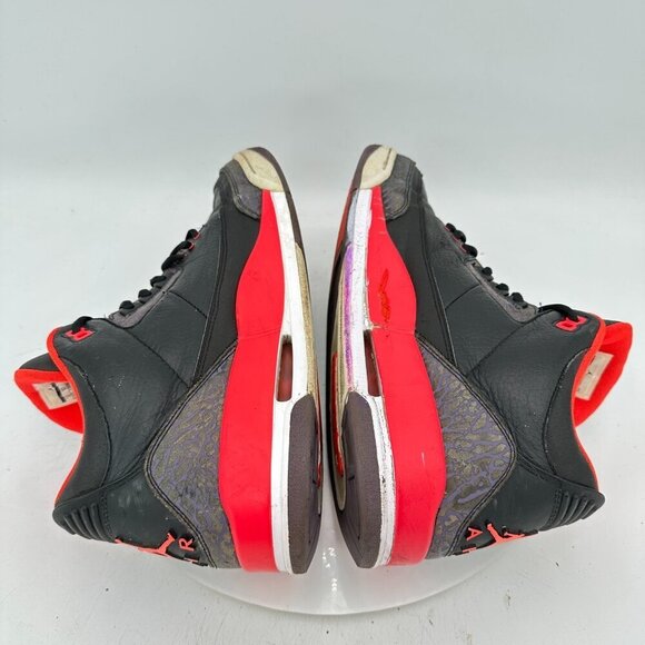Nike Air Jordan 3 III Retro Crimson Size 12 136064-005 Black Red Bright Shoes - Picture 6 of 11